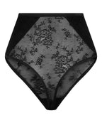 Shaping String mit Spitze  - Schwarz