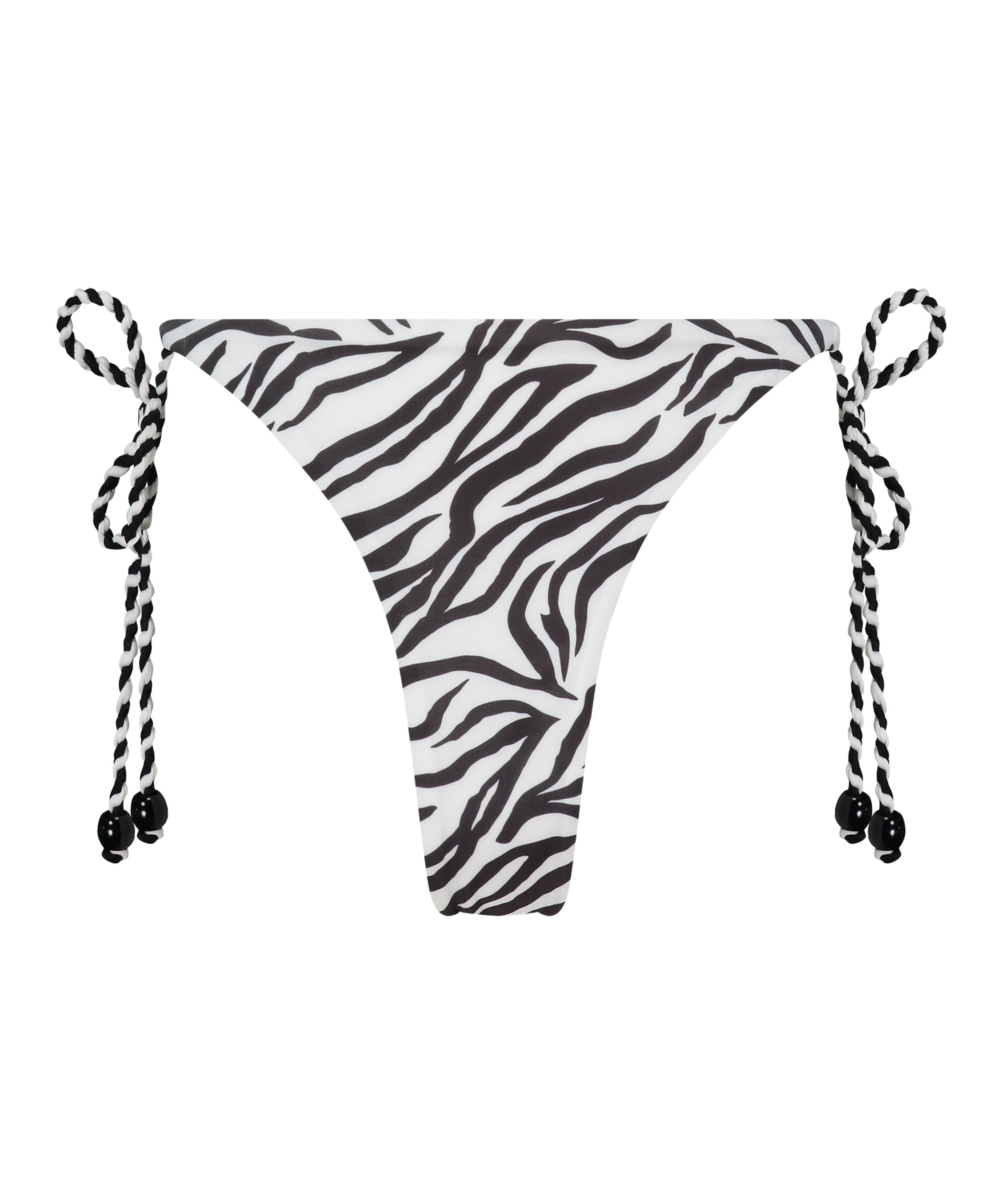 Bikini Slip Cheeky Tanga Doha Zebra  - Weiß