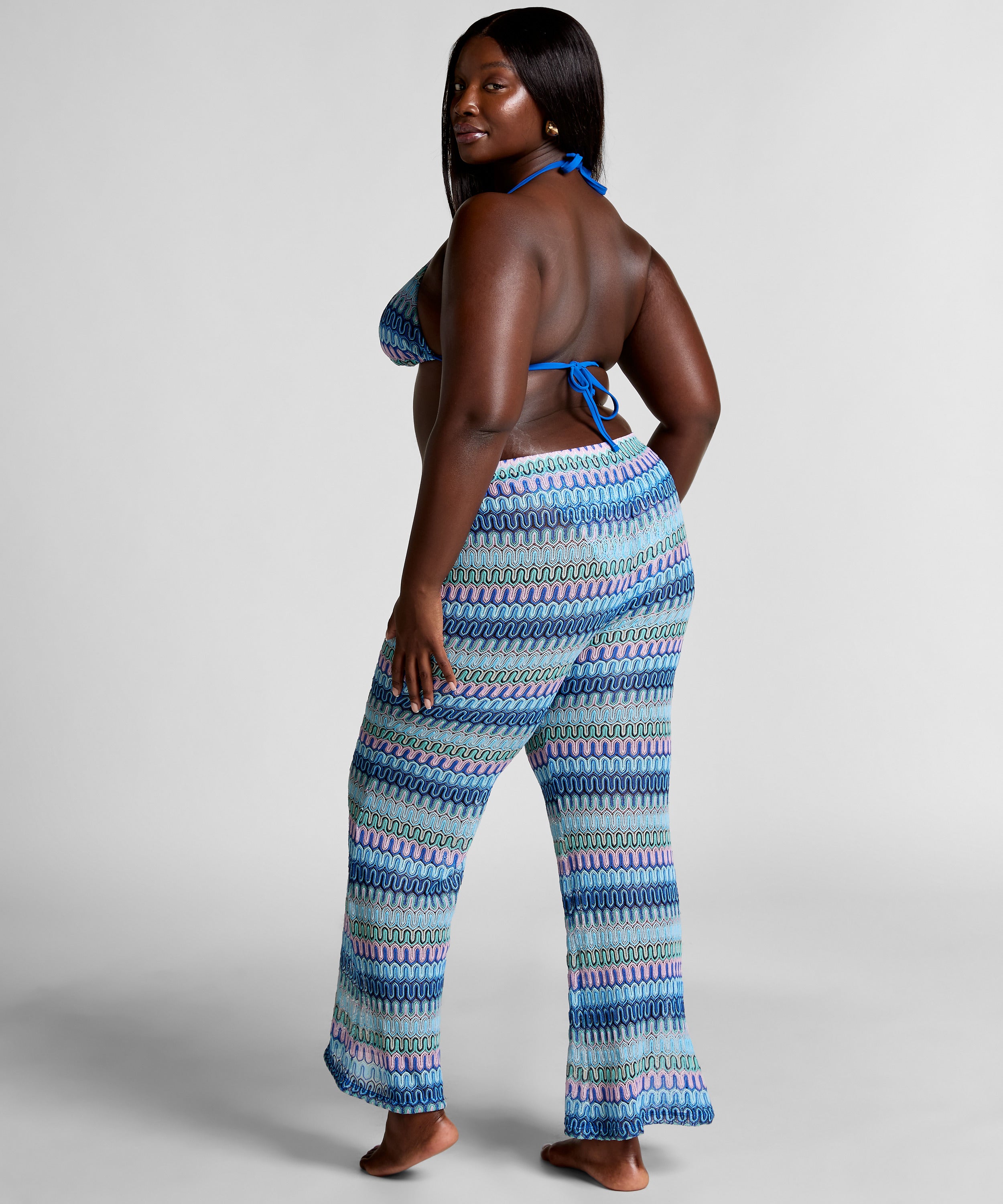 Cali Crochet Hose  - Blau