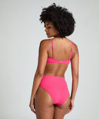 Gepolstertes trägerloses Bikinioberteil mit Bügel Scallop Cup E +  - Rosa