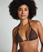 Triangle-Bikinioberteil Crochet  - Braun