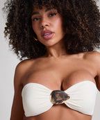 Cabo Bandeau-Bikini-Top  - Weiß