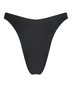 Bikini Slip mit hohem Beinausschnitt Luxe  - Schwarz