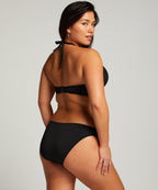 Vorgeformtes Push-up Bügel-Bikinitop Scallop Cup A - E  - Schwarz