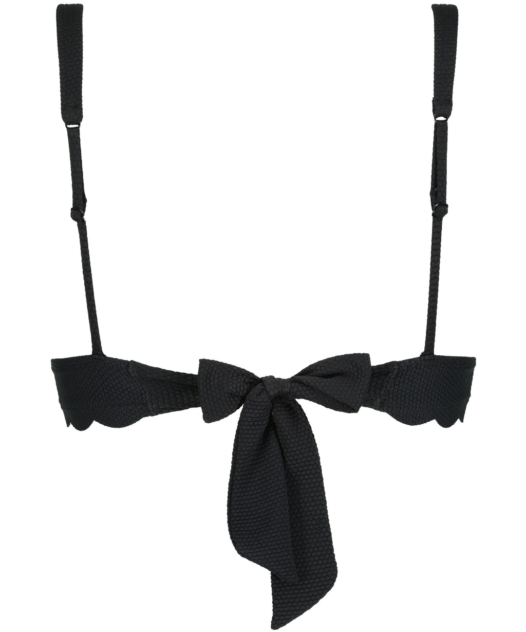 Triangel-Bikini-Oberteil Scallop  - Schwarz