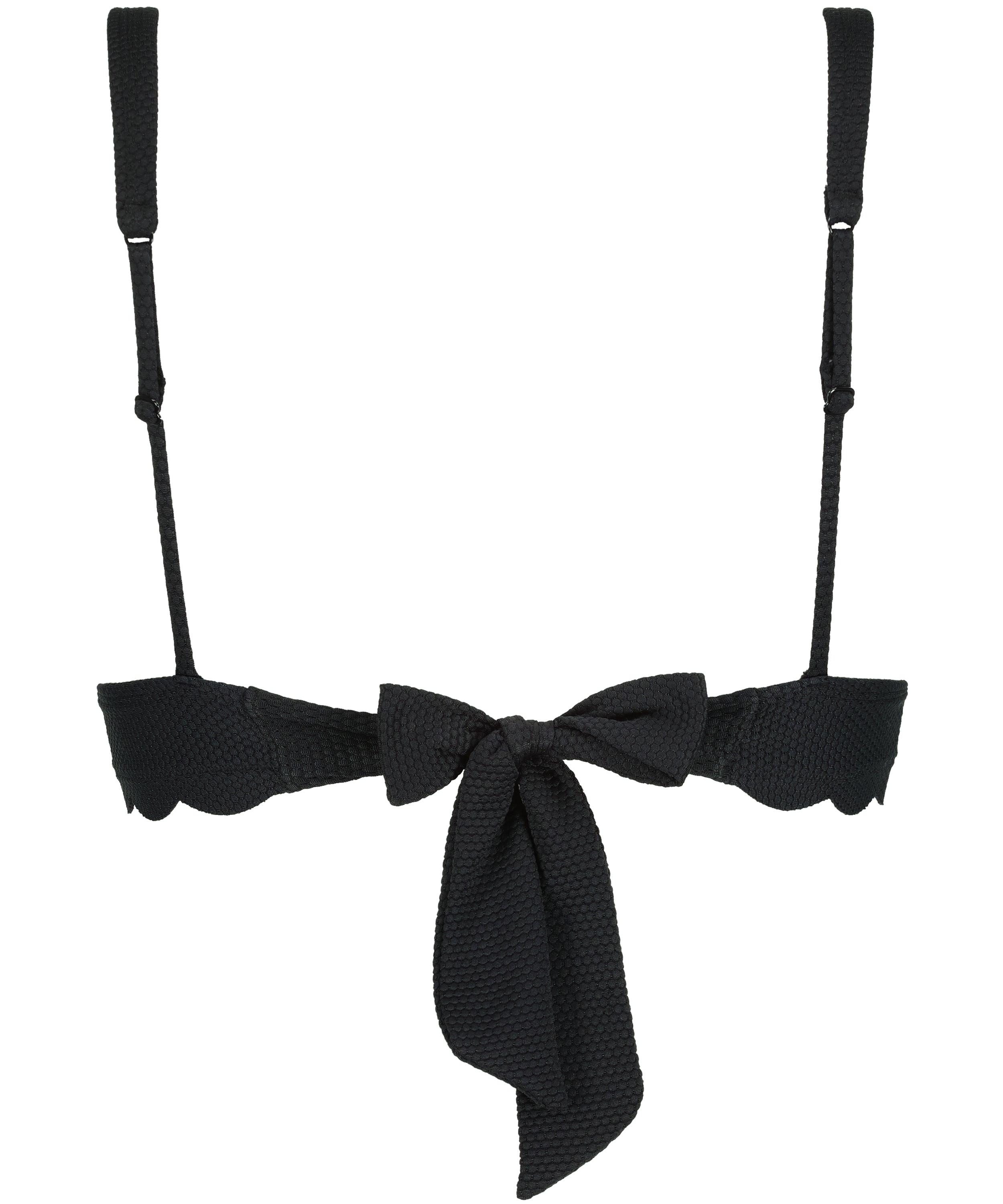 Triangel-Bikini-Oberteil Scallop  - Schwarz