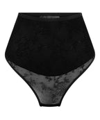 Shaping String mit Spitze  - Schwarz