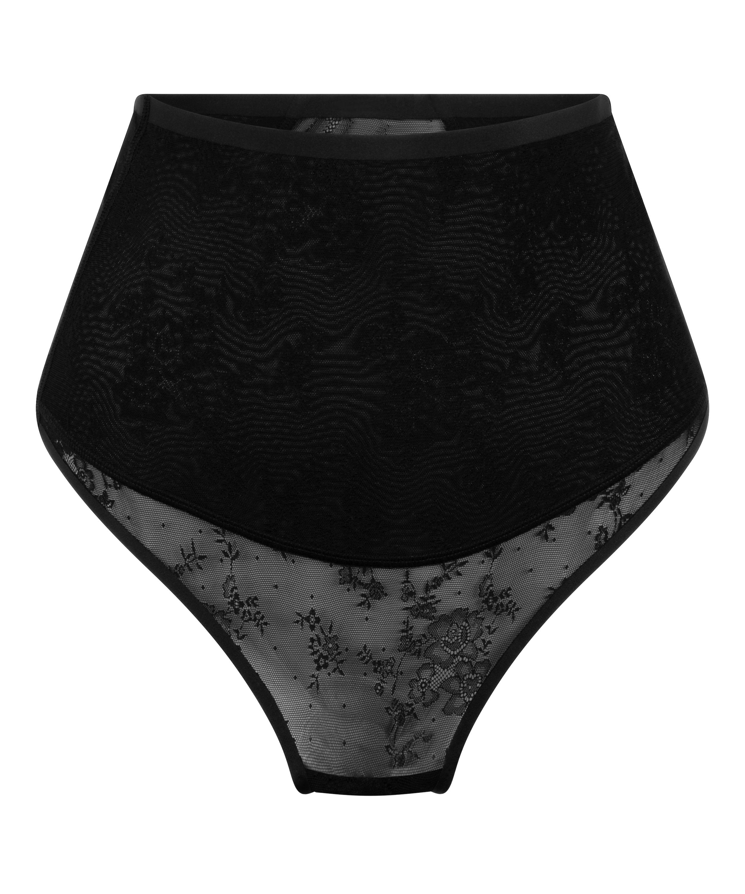 Shaping String mit Spitze  - Schwarz