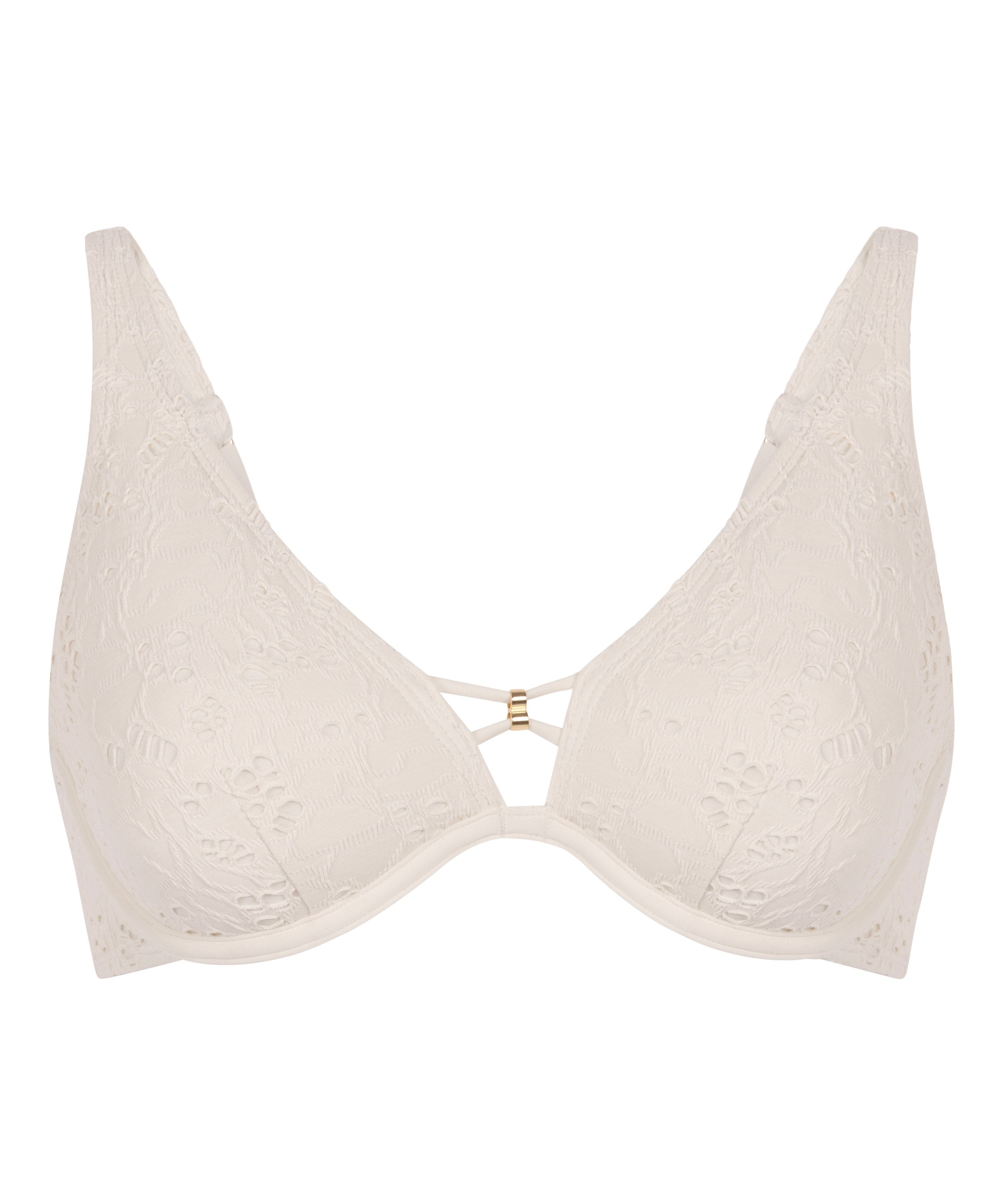 Bügel-Bikinioberteil Crochet  - Weiß