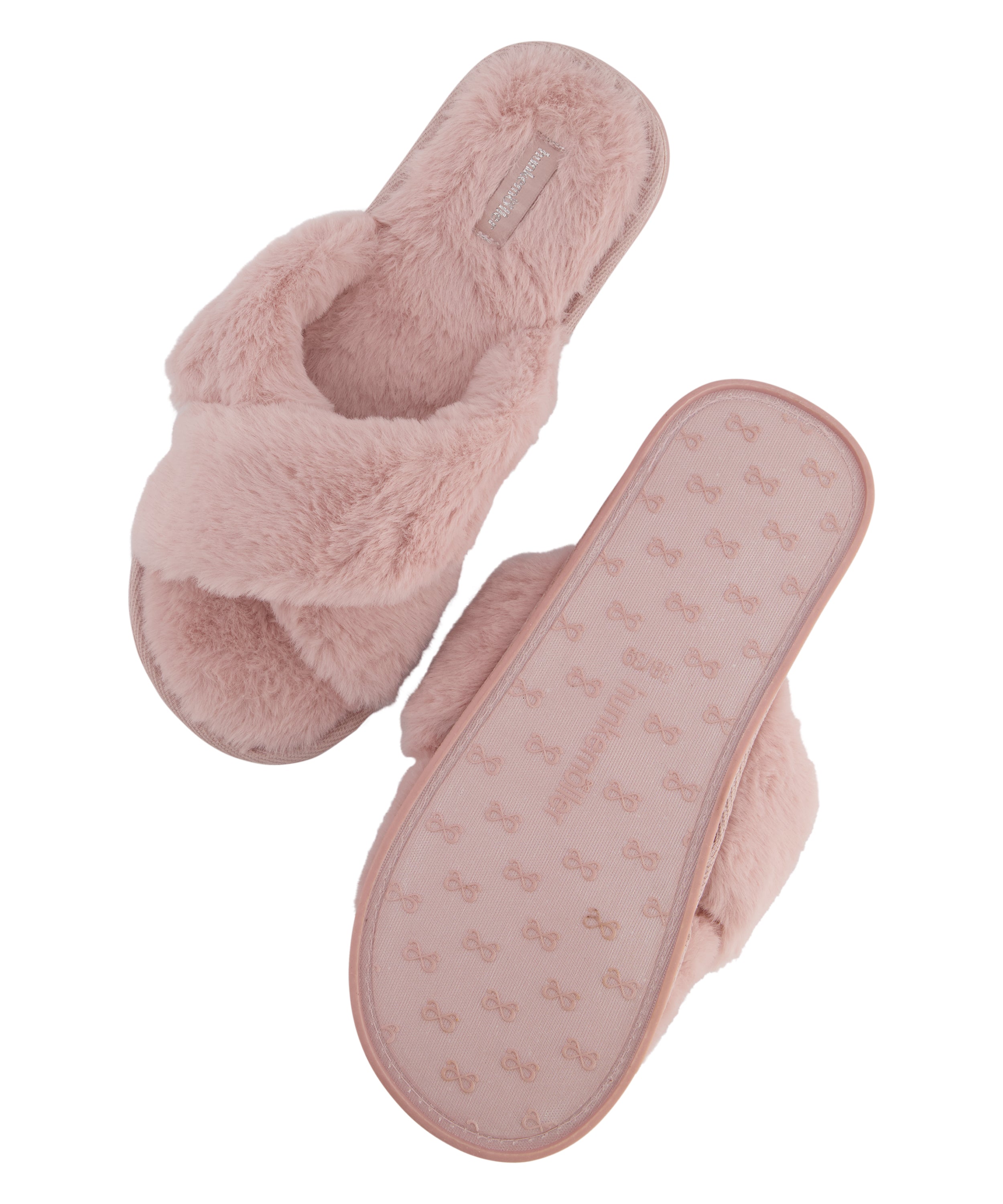 Hausschuhe Crossed Fake Fur  - Rosa