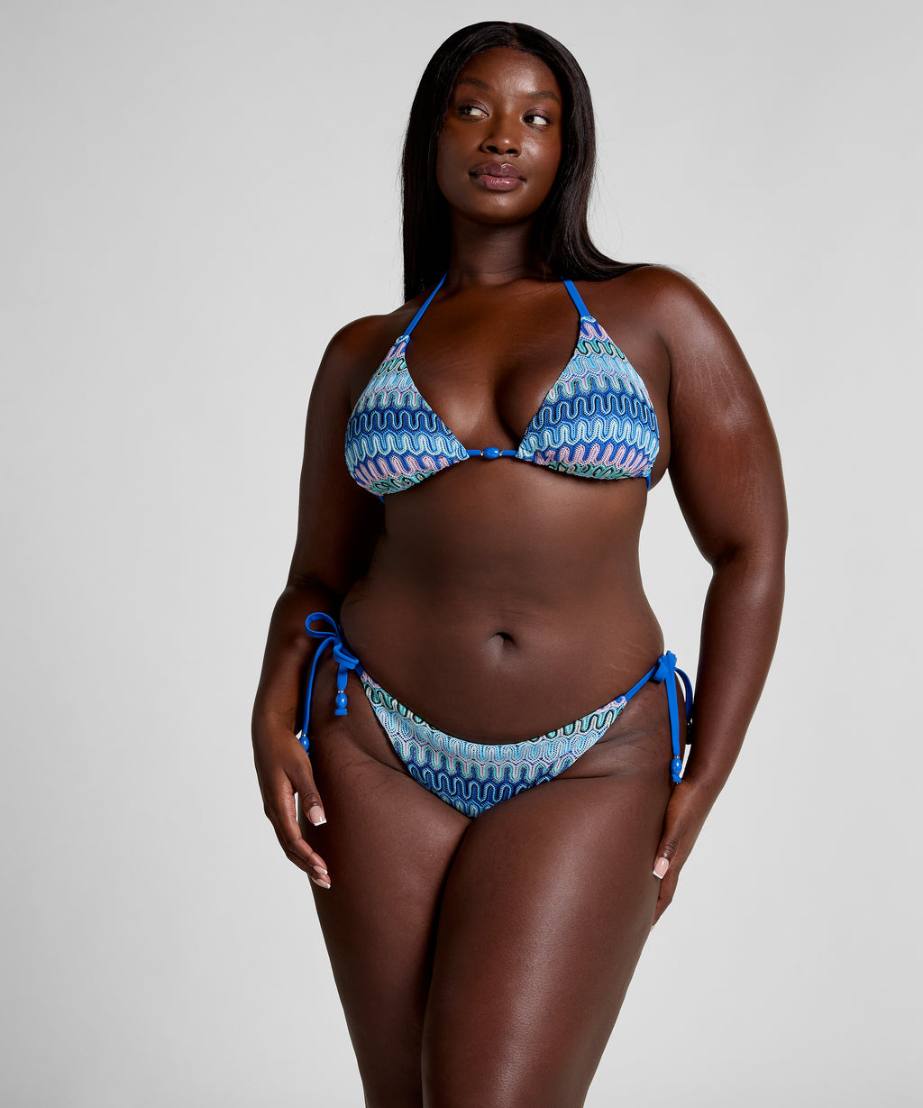 Triangel-Bikinioberteil Cali  - Blau