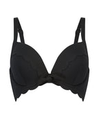 Vorgeformtes Bügel-Bikinitop Scallop  - Schwarz