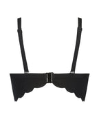 Vorgeformtes Bügel-Bikinitop Scallop  - Schwarz