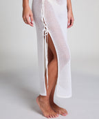 Crochet Midi-Skirt  - Weiß