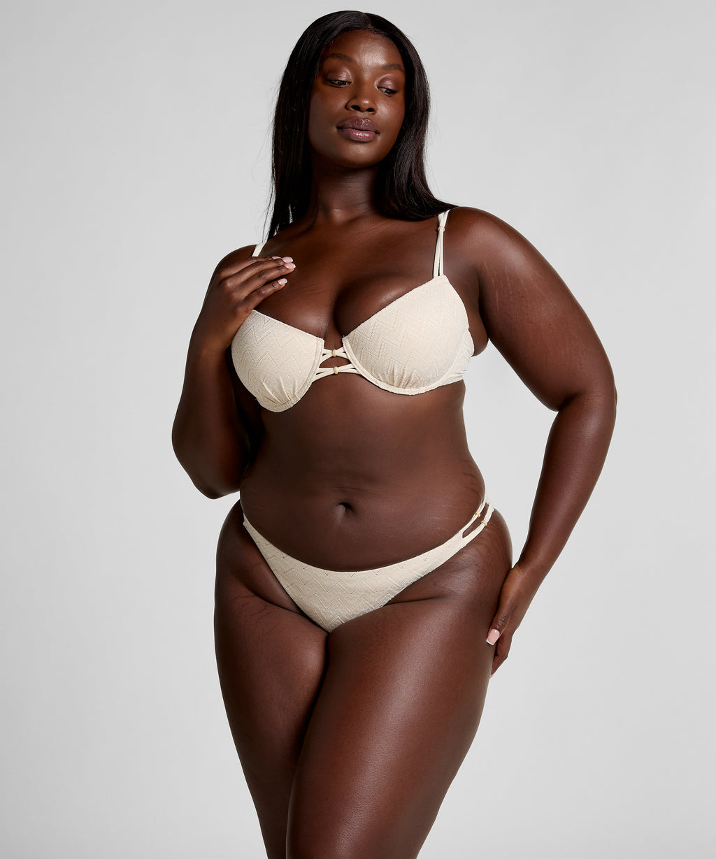 Bikini Slip Crochet  - Weiß
