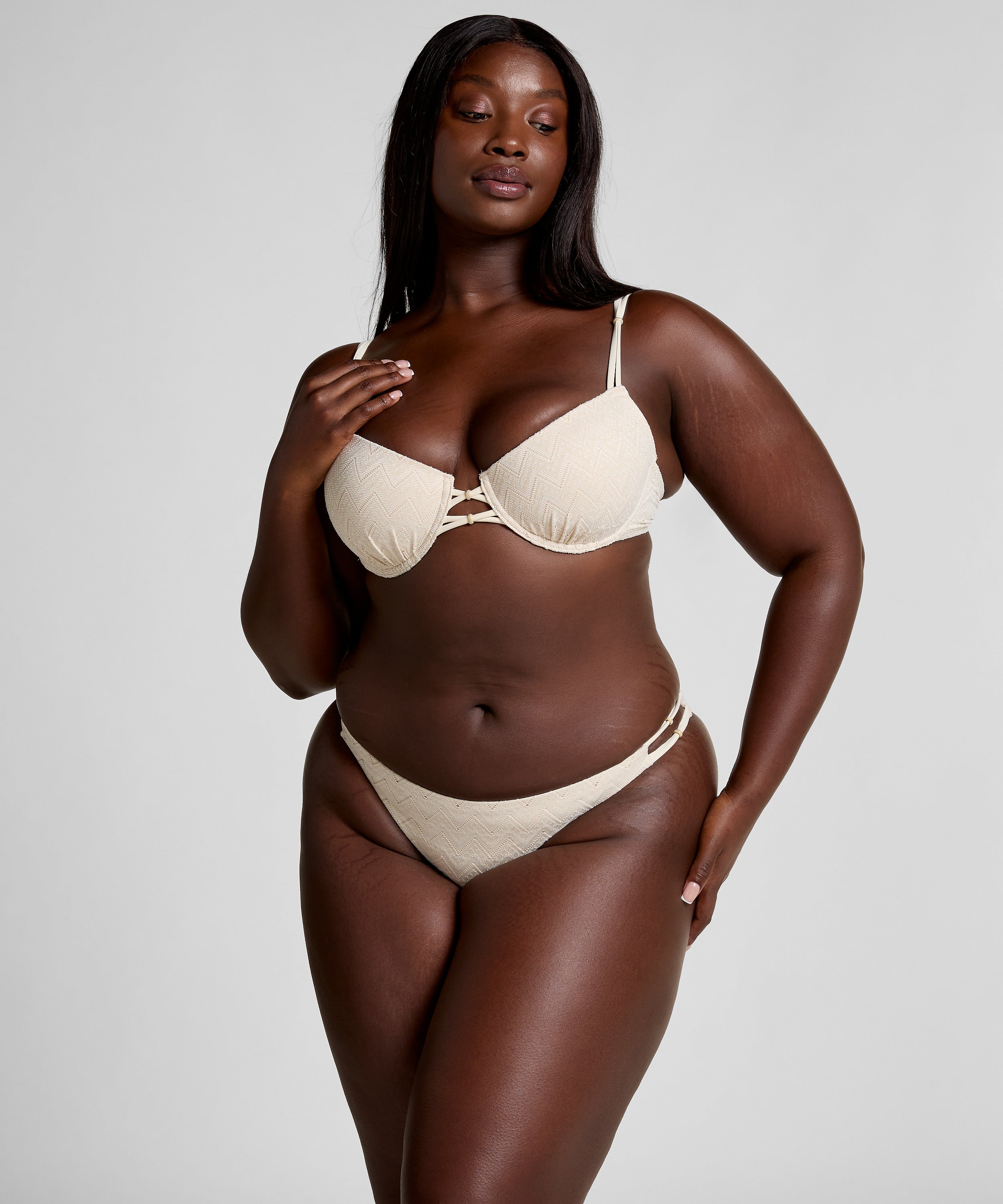 Bikini Slip Crochet  - Weiß