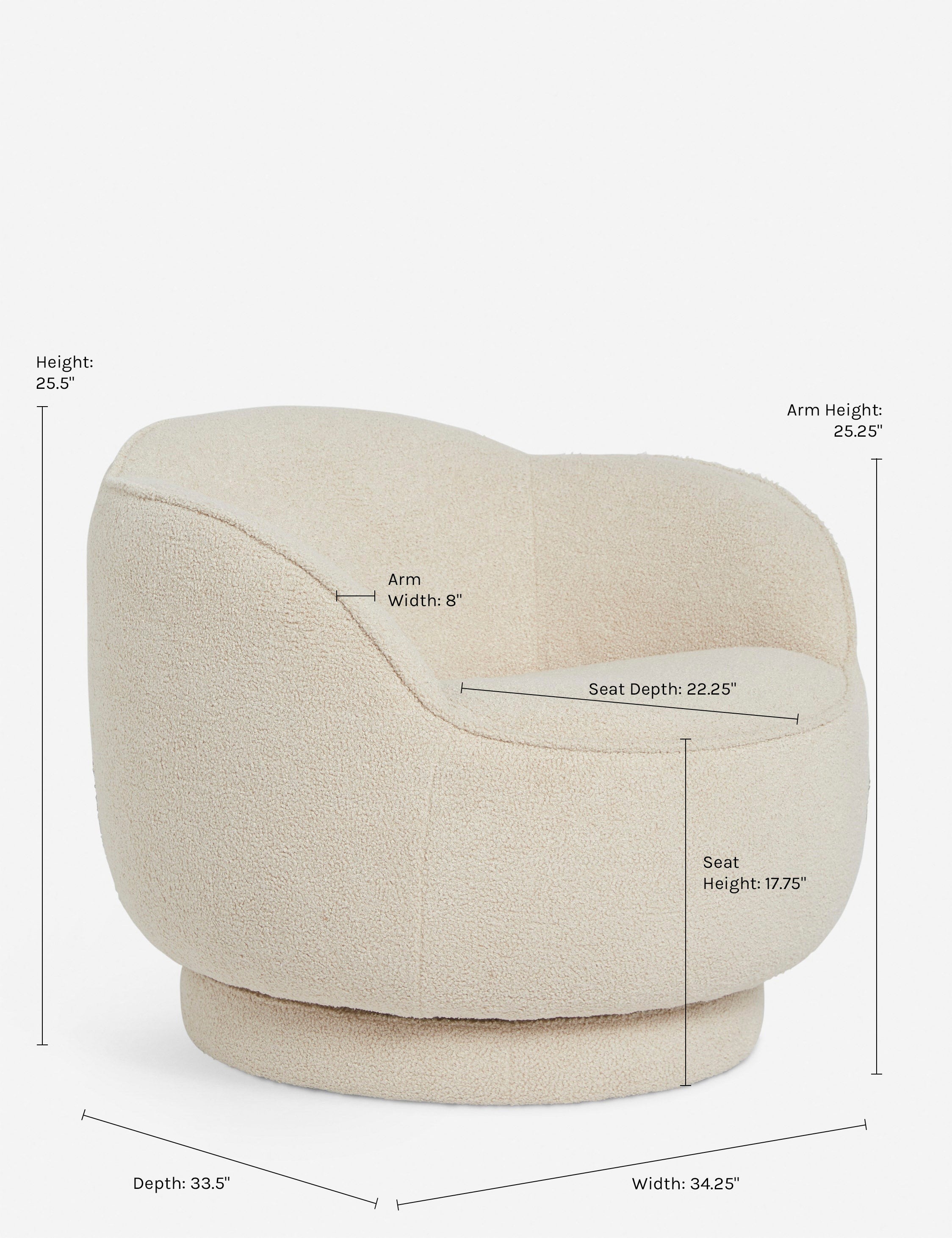 Fern Swivel Chair by Sarah Sherman Samuel