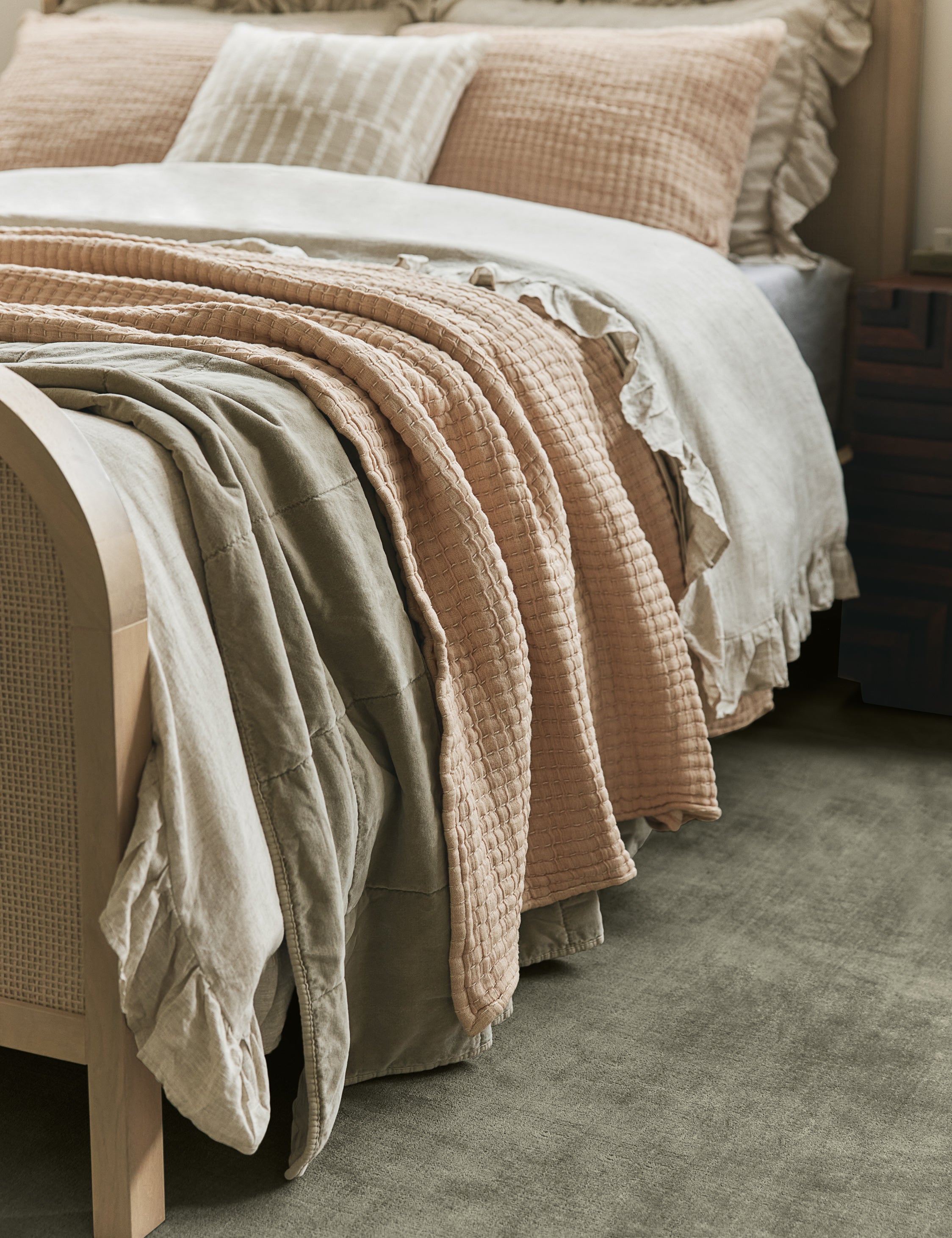Amsterdam Cotton Velvet Coverlet by Pom Pom at Home