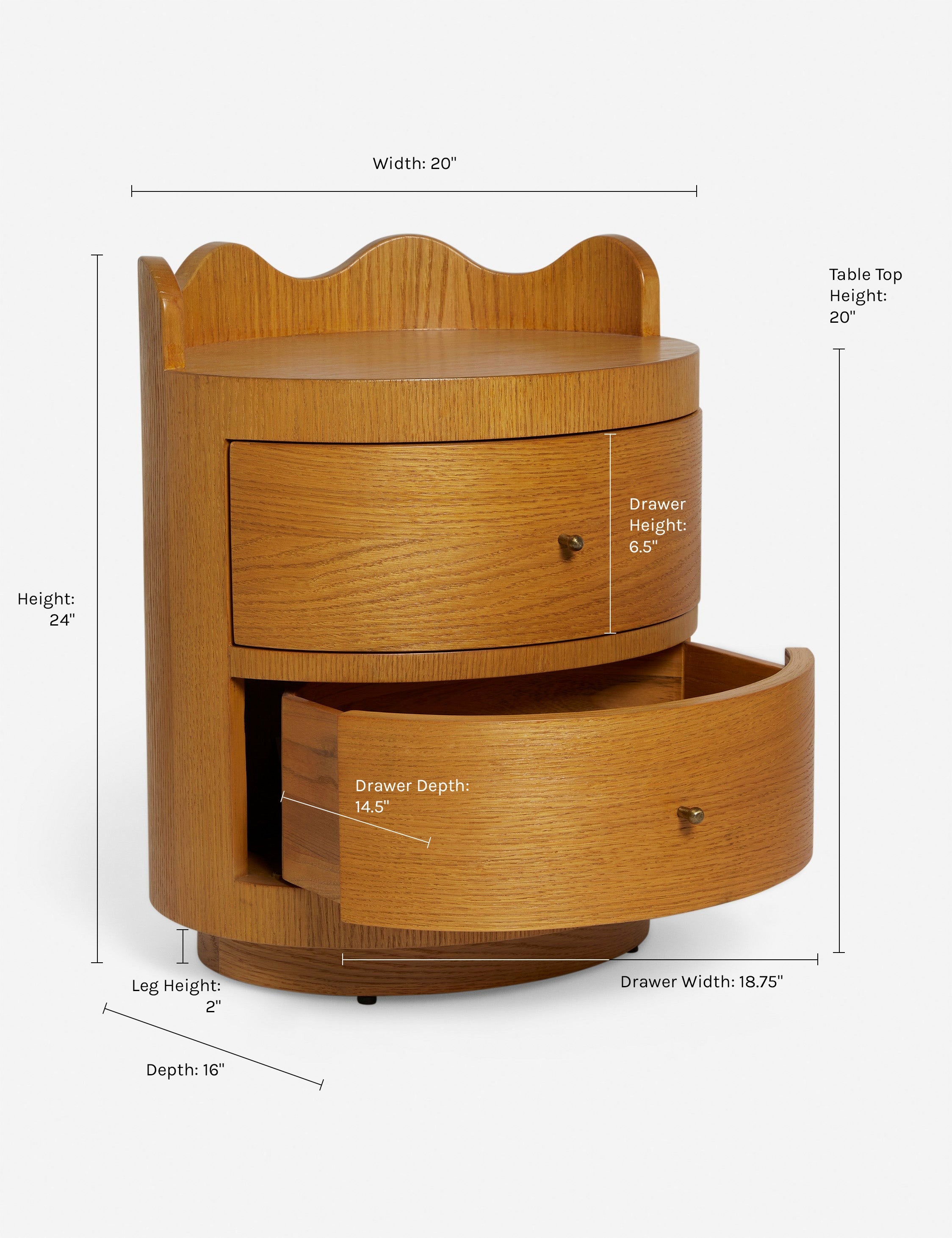 Ripple Nightstand by Sarah Sherman Samuel