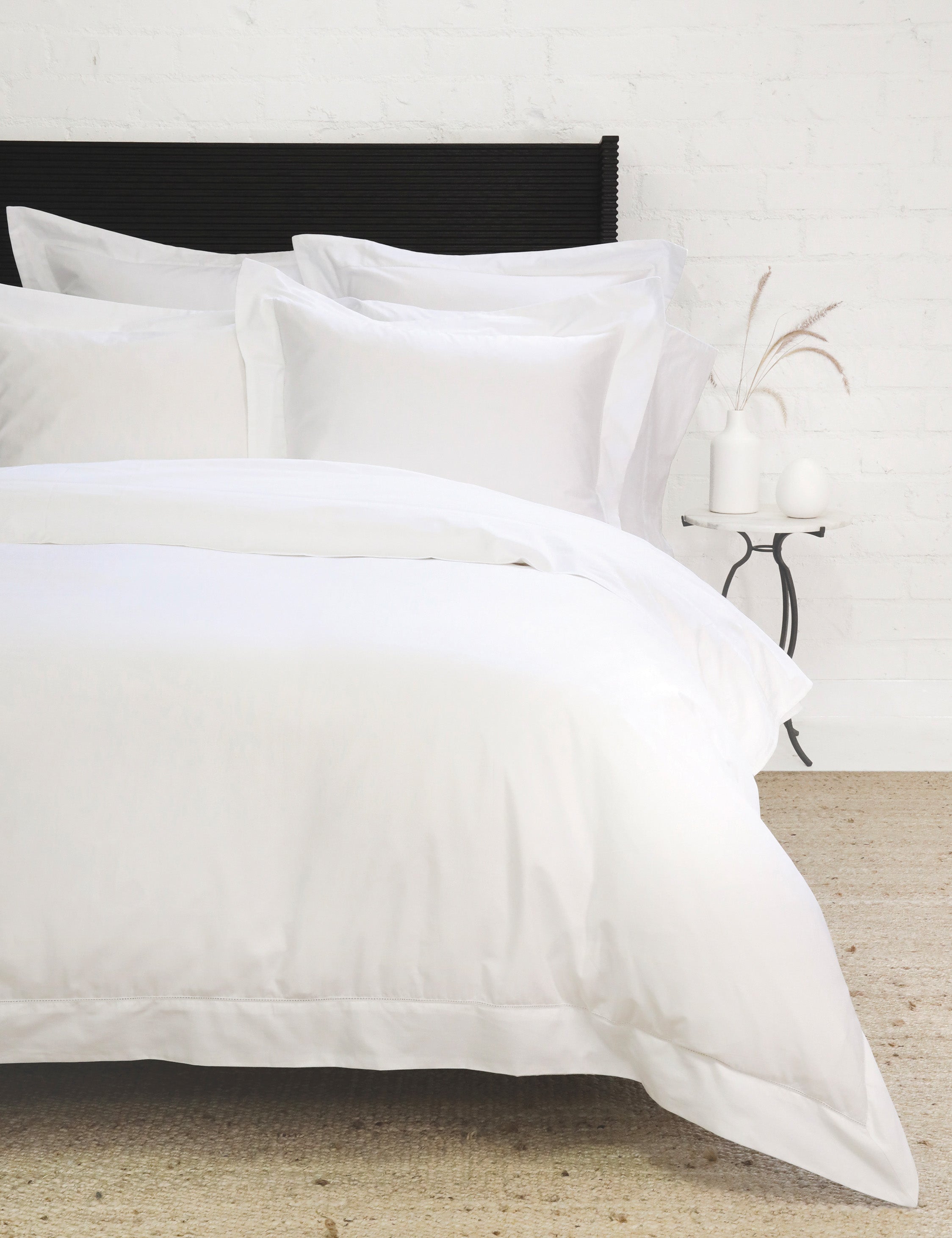 Classico Hemstitch Cotton Sateen Duvet Set by Pom Pom at Home
